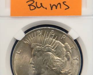 Lot 173. 1923 P Peace silver dollar.  BU-MS