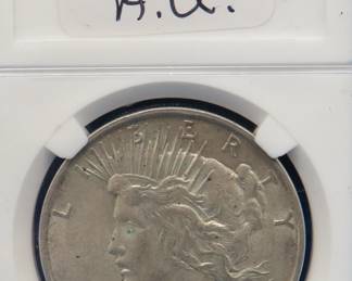 Lot 181. 1923 P Peace silver dollar. AU