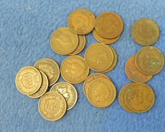 Lot 346. 20 Indian Head Pennies