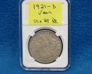 Lot 351. 1921 D Morgan silver dollar
