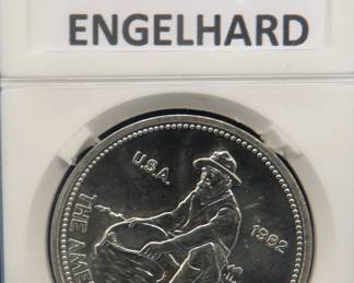 Lot 179. 1982 Engelhard American Prospector proof.  One troy ounce of .999 silver.