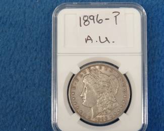 Lot 321. 1896 P Morgan Silver Dollar A.U.