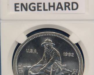 Lot 197. 1982 Engelhard American Prospector proof.  One troy ounce of .999 silver.