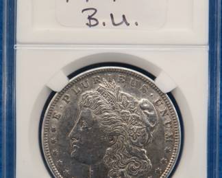 Lot 201. 1921 P Morgan silver dollar  BU