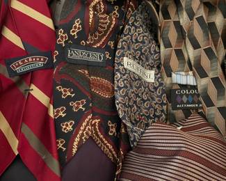 Lots of Ties - Lands End, Banks, Ruffini, Alexander Julian 