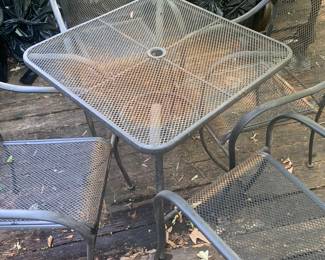 Metal Table with 4 Chairs