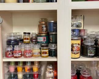 Cabinet Full of Candles Mostly Yankee Brand