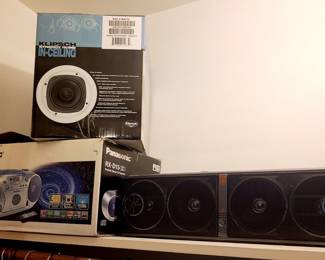 Panasonic CD Player Radio, Klipsch Ceiling Speaker, Vintage Radio