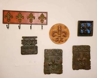 Fleur De Lis Wall Art And wall Hooks