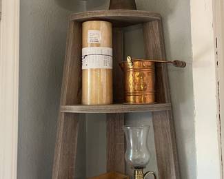 Vintage Cheese boxes, Brass candle holder, Copper items