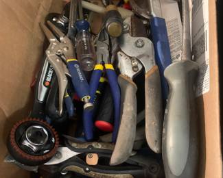 Channel Locks, Pliers, Screw Drivers