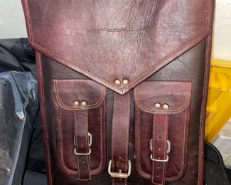 Leather back pack
