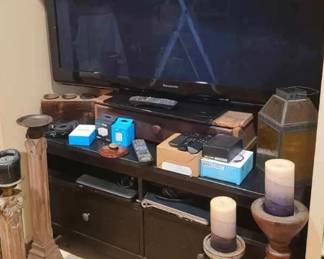 42” Television, Tv Cabinet, Tall Candle Holders