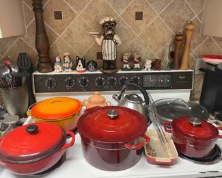 Salt & Prpper Sets, Enamel Pots