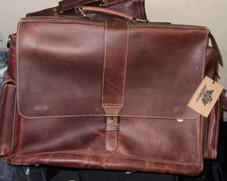 Leather brief case