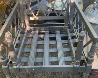 Aluminum Chair and Foot Stool