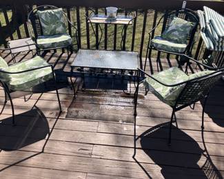 Wrought iron table and chairs 