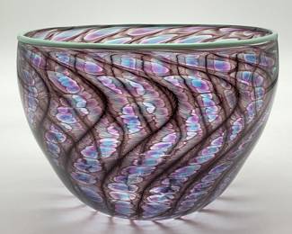 Tom Philabaum Art Glass Bowl