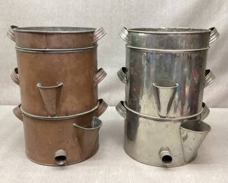 J.W. Hale Antique Copper Still Filter Buckets