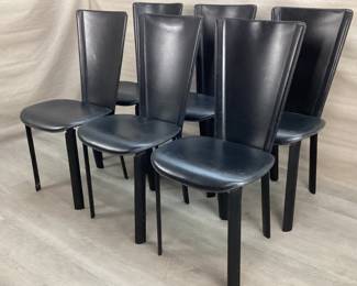 Italian Post-Modern Cattelan Leather Chairs