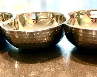 Goddinger set of 3 Hammered Hostess Bowls. 2 jpeg