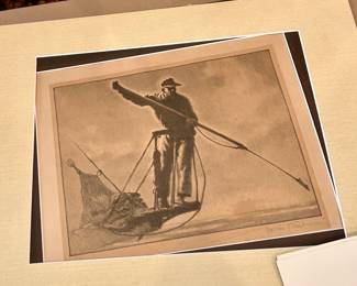 Gordon Grant - "The Harpoon" - Signed Antique Lithograph