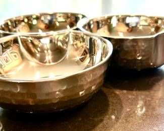 Goddinger set of 3 Hammered Hostess Bowls