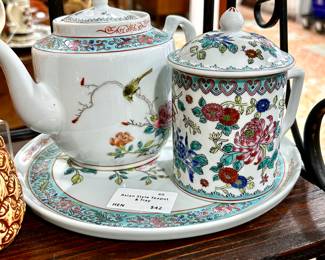 Asian Teapot and Tray