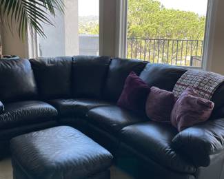 Leather curved sofas - 2 sectionals