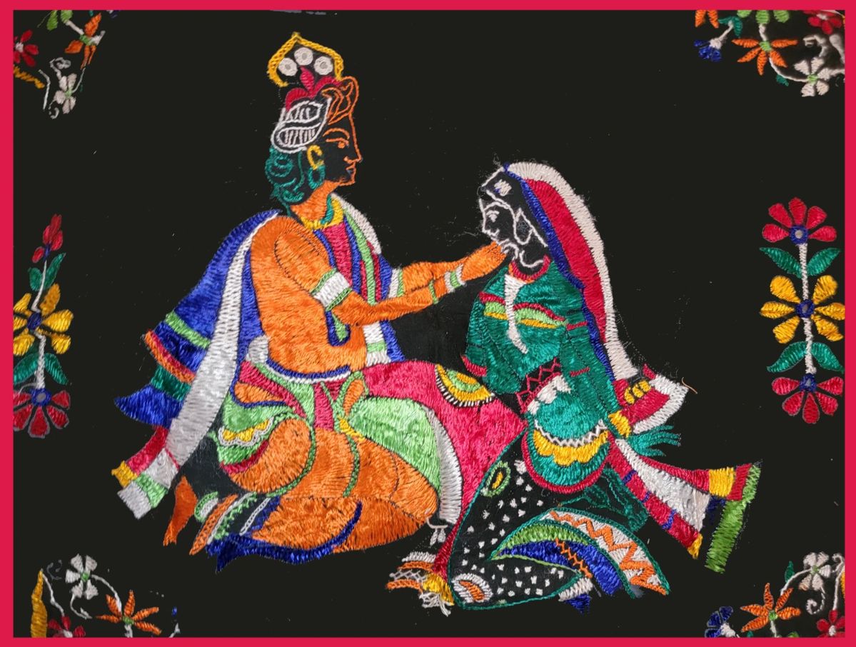 Beautiful Vibrantly Colored Woven Tapestry 