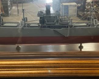 World war, two liberty ship large model in case