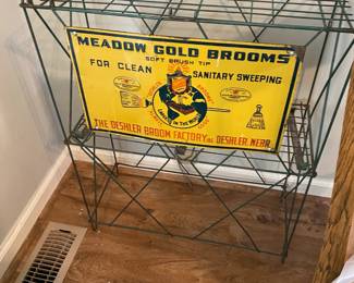 Vintage Meadow Gold Brooms Stand / Display $ 148.00
