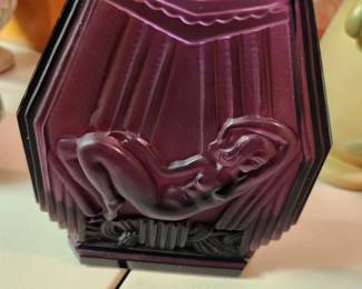 Antique Art Deco Glass Piece - missing it's top. 