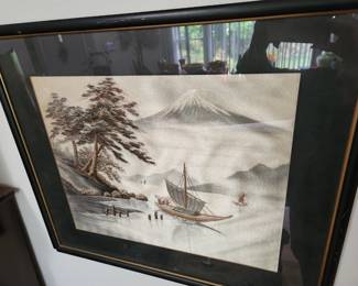 Wonderful Japanese Silk Thread 'Painting'