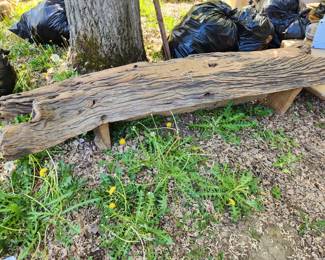 Handcrafted Log Bench 