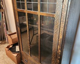 Antique Arts and Crafts Bookcase/Curio Cabinet 