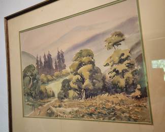 Vintage Watercolor signed by Artist 