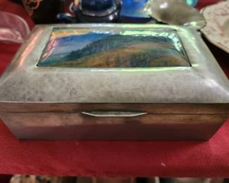Wonderful English Pewter Antique Box - Arts and Crafts era...makers mark on bottom. 
