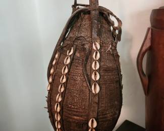 Antique East African/Ethiopian Cowrie Shell Water/Milk Basket