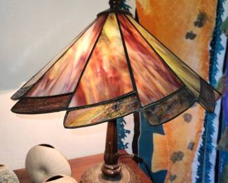 Vintage Stained Glass Lamp