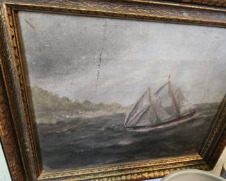 Original Antique Oil 
