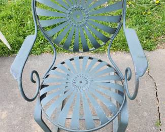 Two Vintage Metal Outdoor Chairs