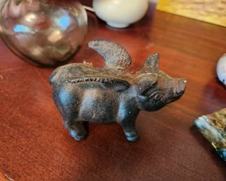 Cast Iron Flying Piggie