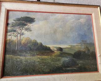 Antique Original signed by artist. Signed on back in dedication to buyers. Louis Heinzman. Circa 1930's. Askart.