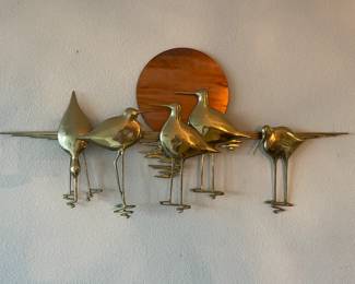 Metal seagulls wall hanging   