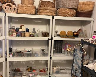 Baskets, candles, decor and tools