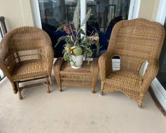 Patio Furniture set 3 glider, chair, table 