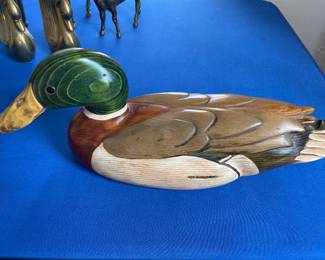 Wooden Mallard signed and stamped Tom Taber $250.00