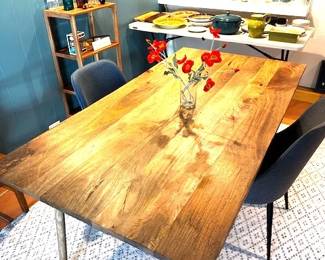 Solid Wood Sleek Dining Table