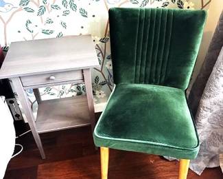 Green Velvet Side Chair